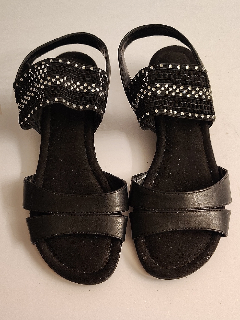 Impo Women's Size 7.5W Black Studded Slingback Sandals GY3D X